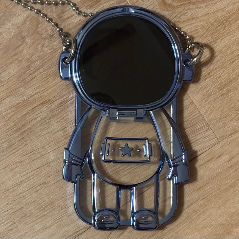 TikTok VIRAL iPhone case with chain blue metallic astronaut #spaceage *2 for 20*
